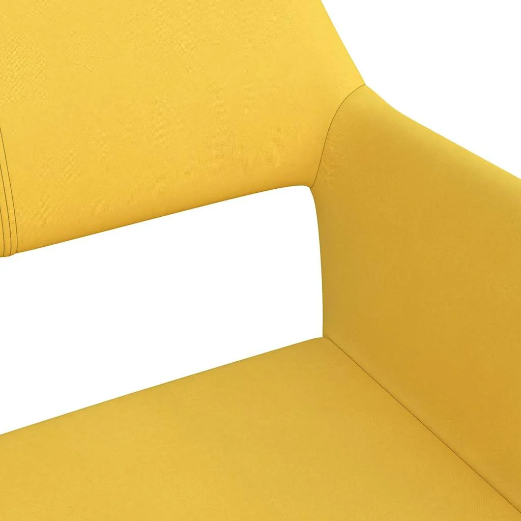 Chaise pivotante de bureau 52,5 x 53 x 83 cm jaune tissu – vue en situation
