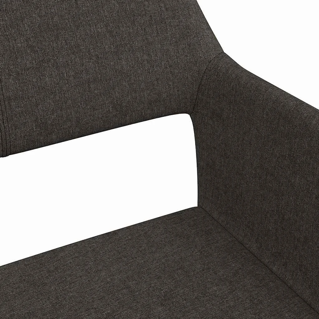 Chaise pivotante de bureau 52,5 x 53 x 83 cm marron foncé tissu – vue en situation