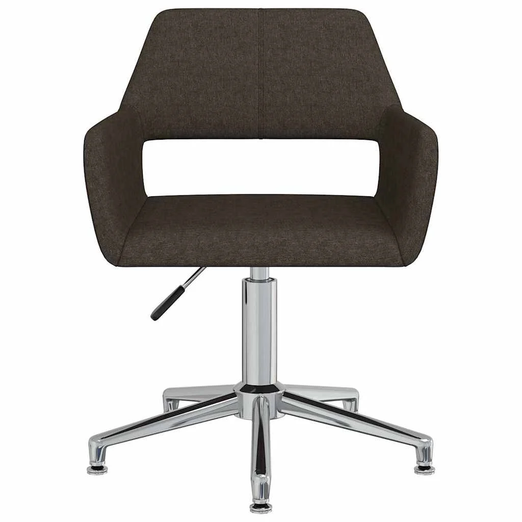 Chaise pivotante de bureau 52,5 x 53 x 83 cm marron foncé tissu – vue de face