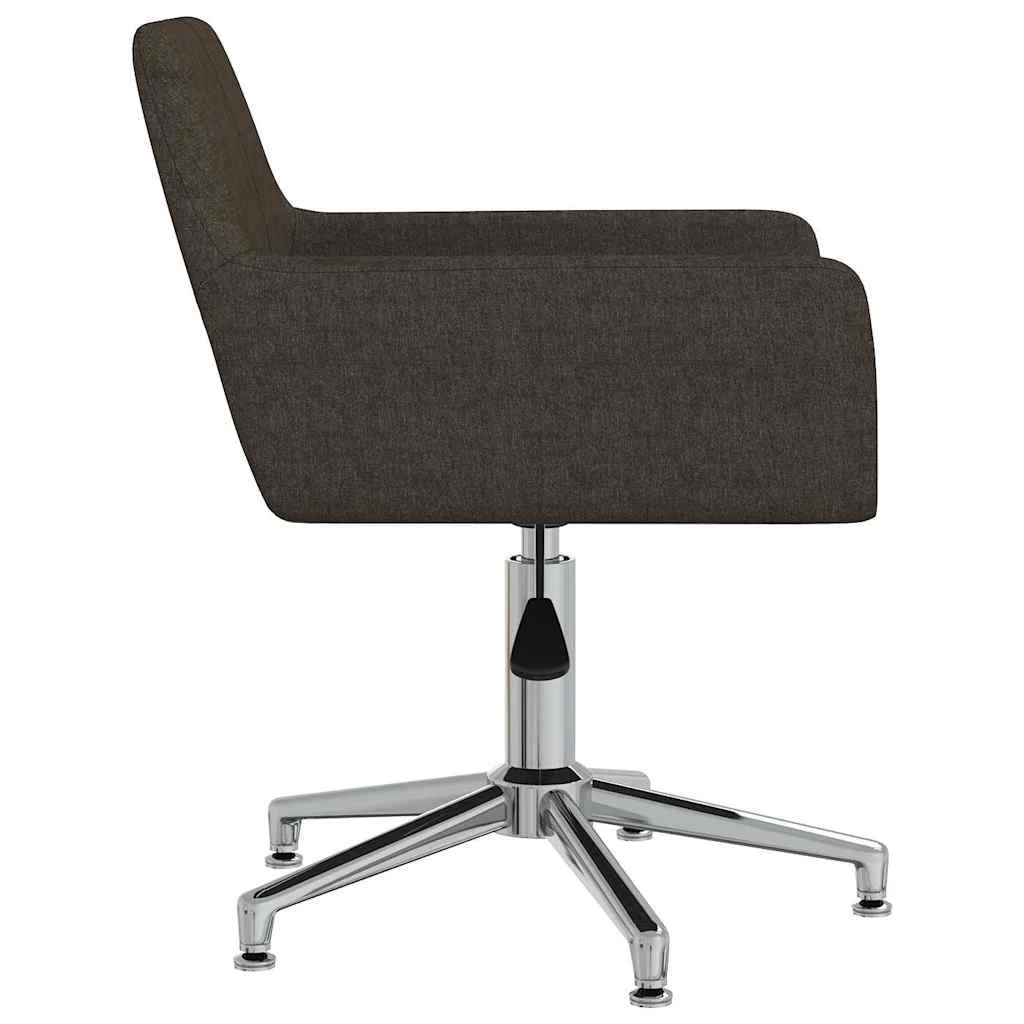 Chaise pivotante de bureau 52,5 x 53 x 83 cm marron foncé tissu – vue de détail