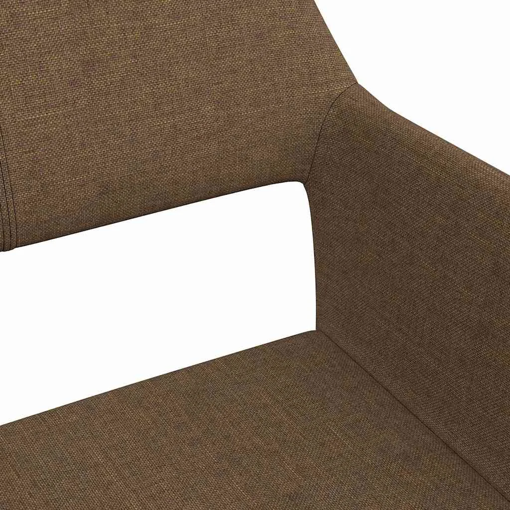 Chaise pivotante de bureau 52,5 x 53 x 83 cm marron tissu – vue en situation