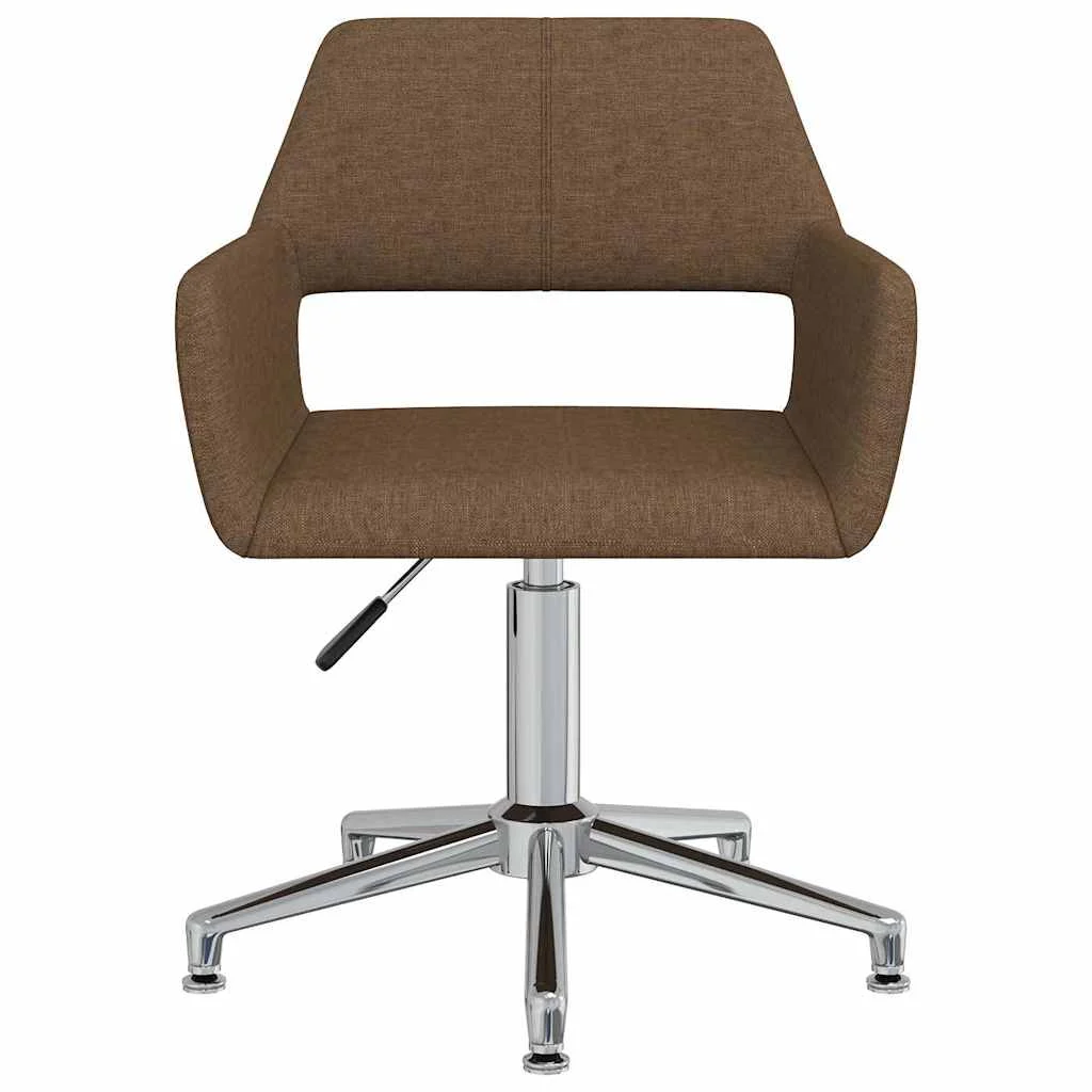 Chaise pivotante de bureau 52,5 x 53 x 83 cm marron tissu – vue de face