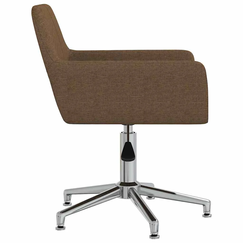 Chaise pivotante de bureau 52,5 x 53 x 83 cm marron tissu – vue de détail