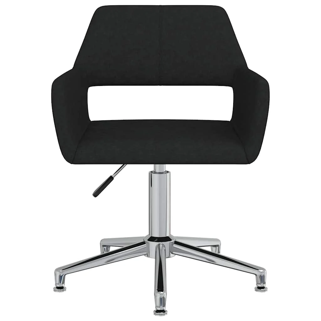 Chaise pivotante de bureau 52,5 x 53 x 83 cm noir tissu – vue de face