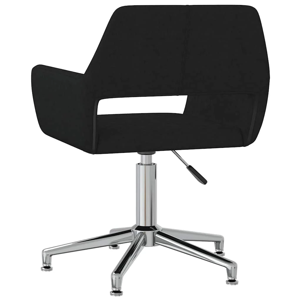 Chaise pivotante de bureau 52,5 x 53 x 83 cm noir tissu – vue de côté