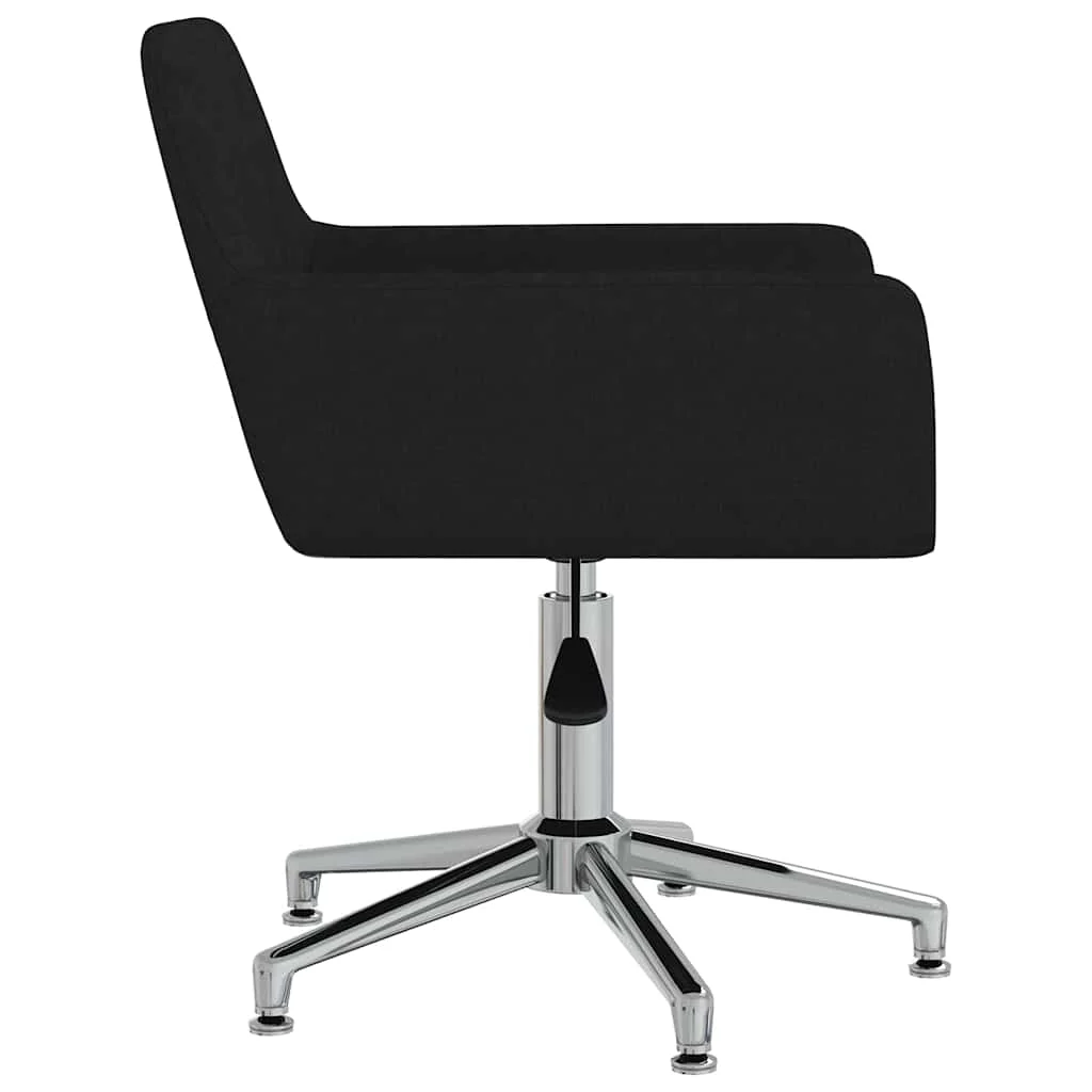 Chaise pivotante de bureau 52,5 x 53 x 83 cm noir tissu – vue de détail
