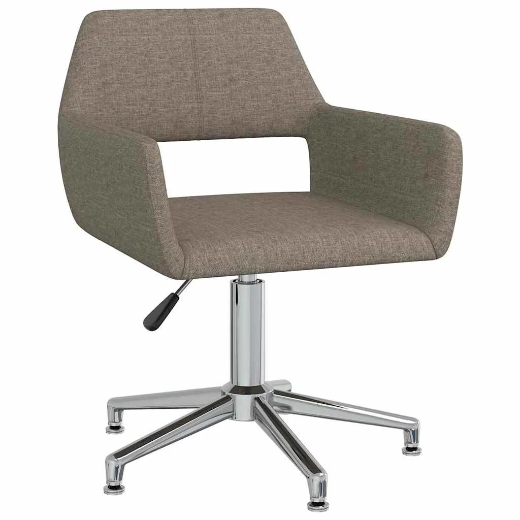 Chaise pivotante de bureau 52,5 x 53 x 83 cm taupe tissu – vue d’ensemble
