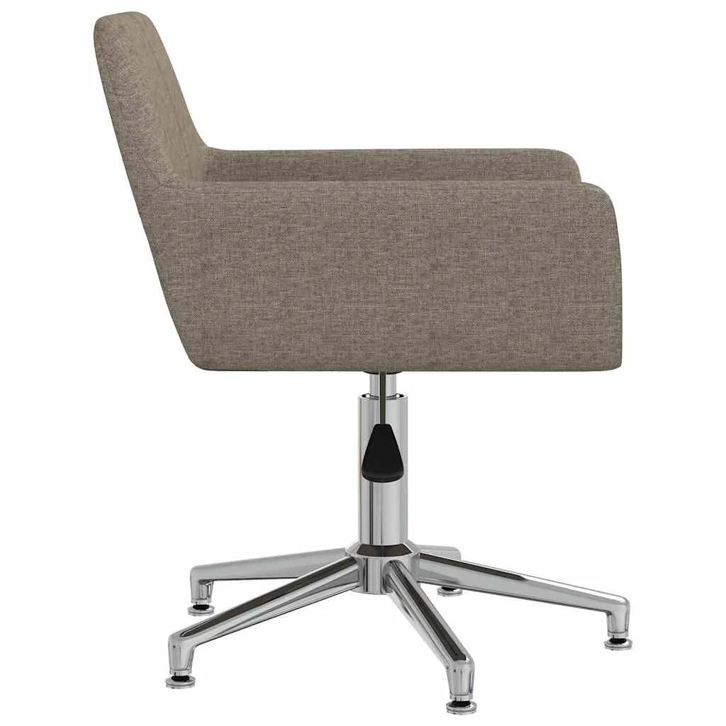 Chaise pivotante de bureau 52,5 x 53 x 83 cm taupe tissu – vue de détail