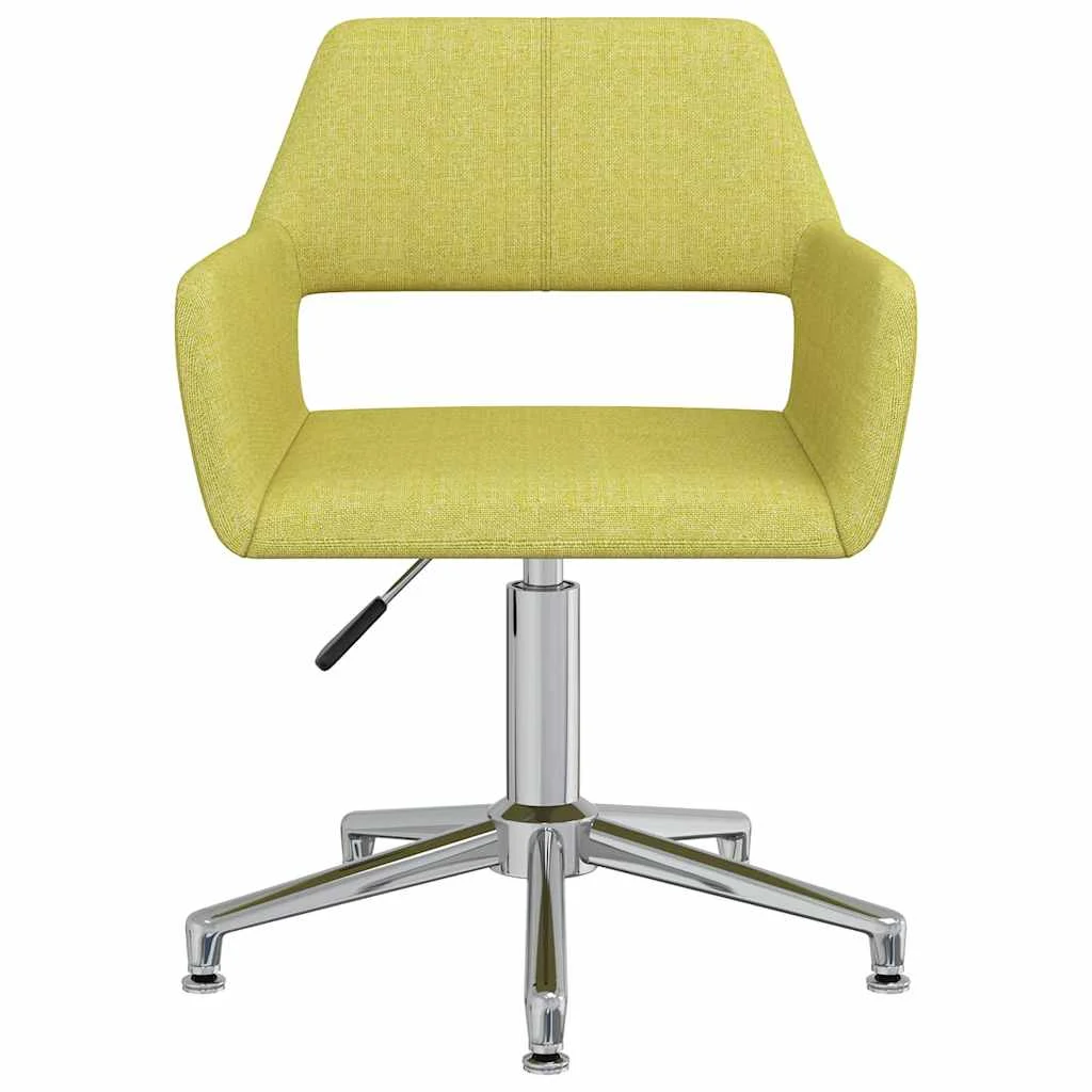 Chaise pivotante de bureau 52,5 x 53 x 83 cm vert tissu – vue de face