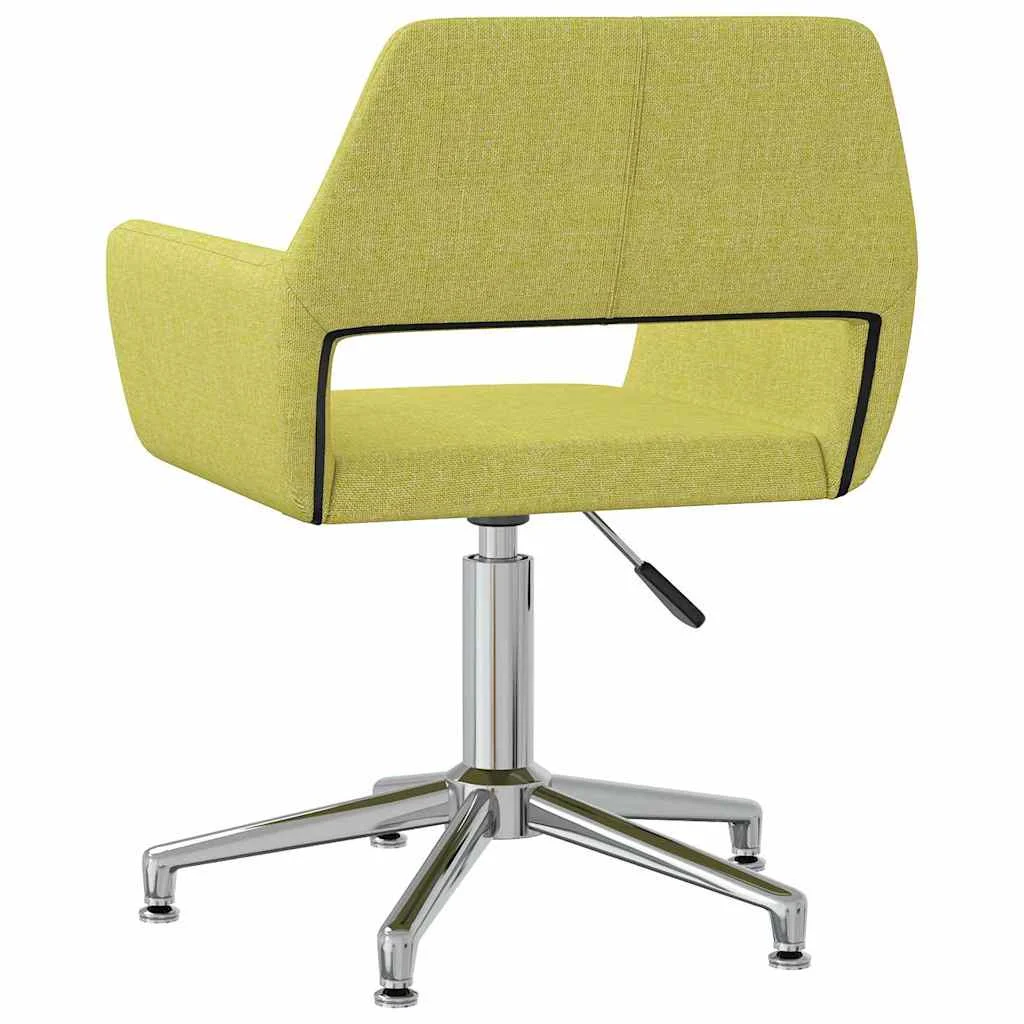 Chaise pivotante de bureau 52,5 x 53 x 83 cm vert tissu – vue de côté