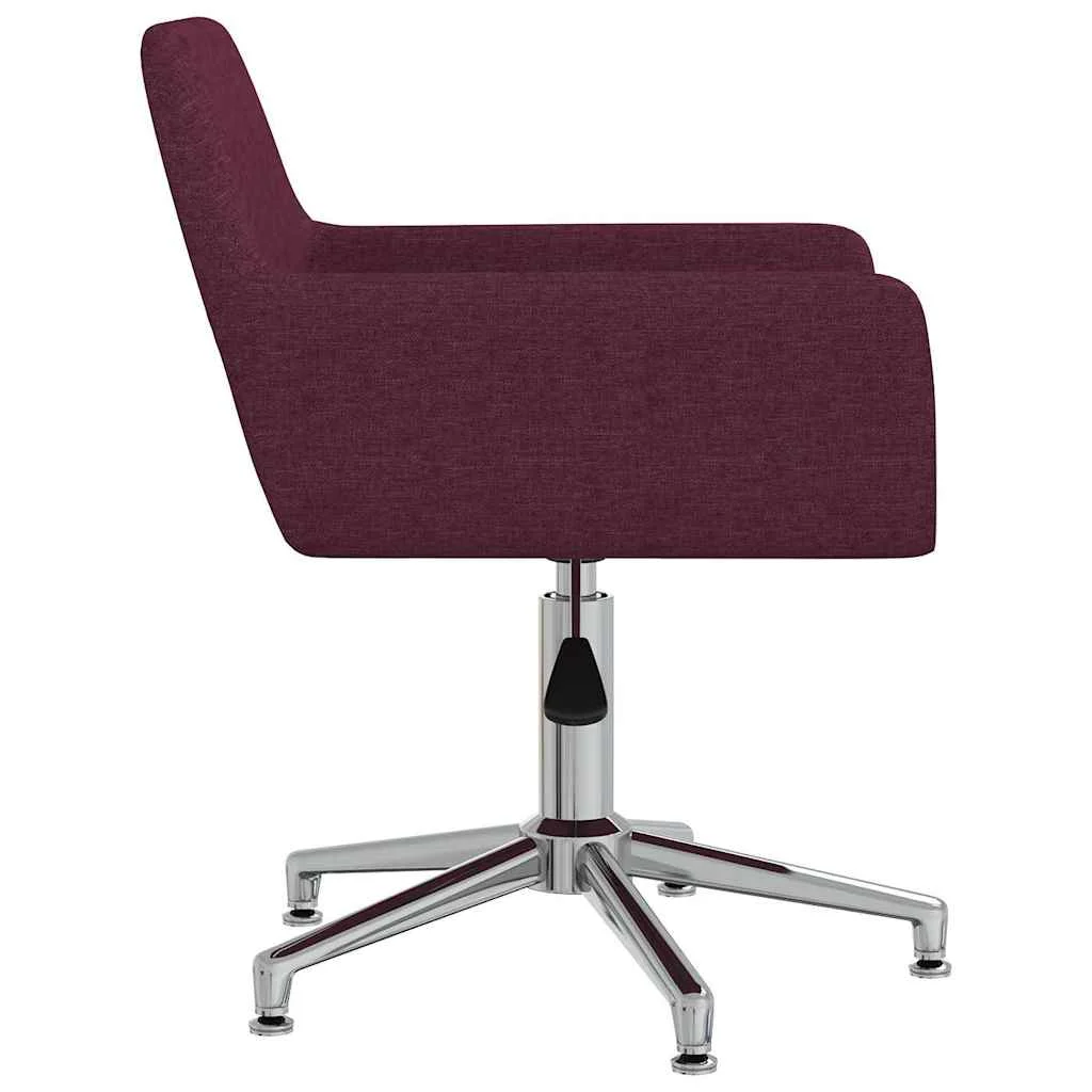 Chaise pivotante de bureau 52,5 x 53 x 83 cm violet tissu – vue de détail