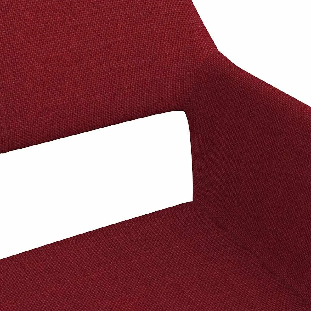 Chaise pivotante de bureau 52,5 x 53 x 88 cm rouge bordeaux tissu – vue en situation