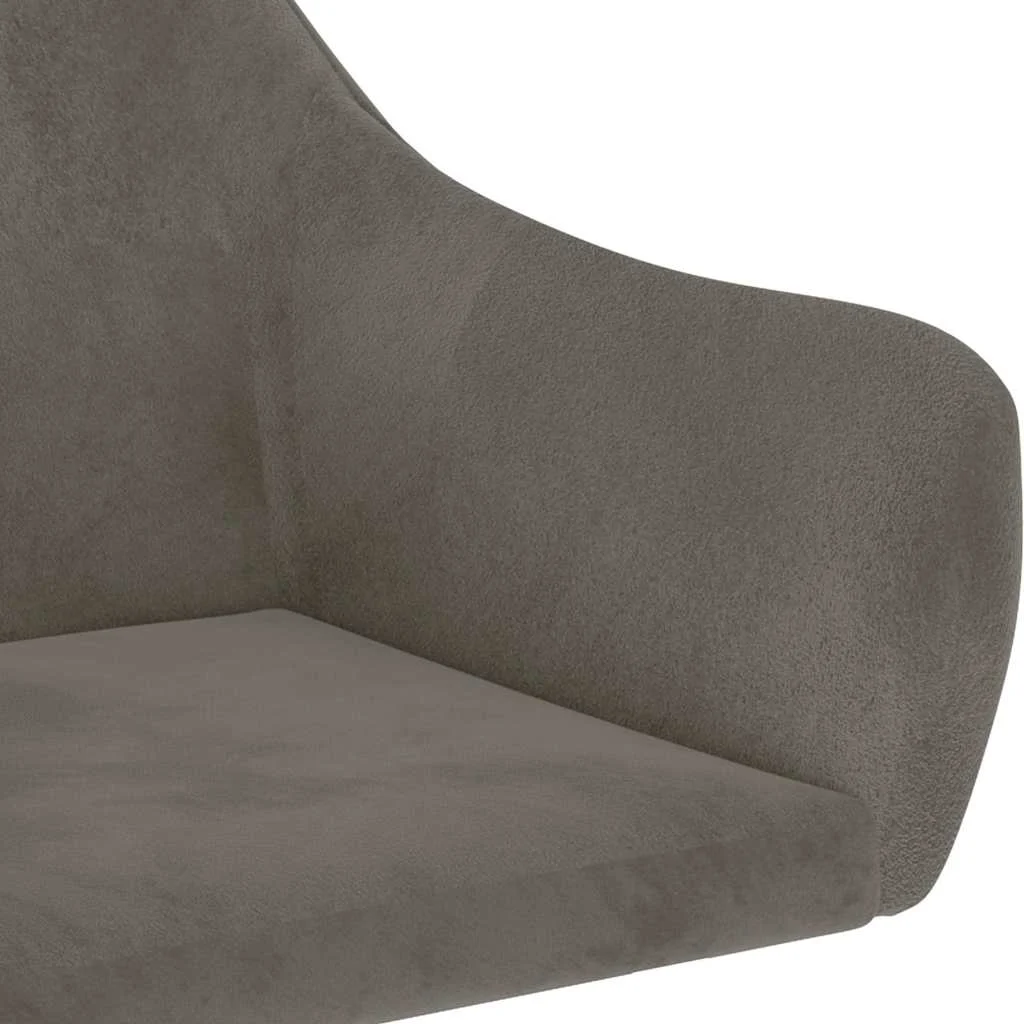 Chaise pivotante de bureau 52 x 63 x 85 cm gris foncé velours – vue en situation