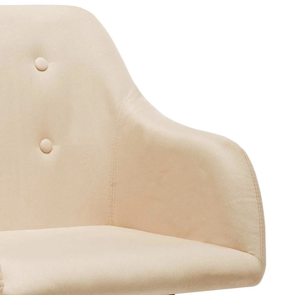 Chaise pivotante de bureau 53 x 51,5 x 89 cm crème tissu – vue en situation