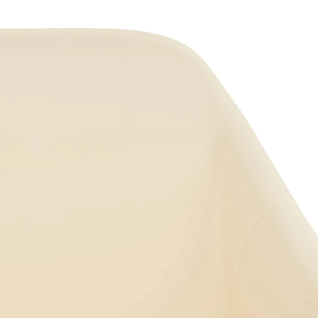 Chaise pivotante de bureau 53 x 51,5 x 89 cm crème velours – vue de dessus