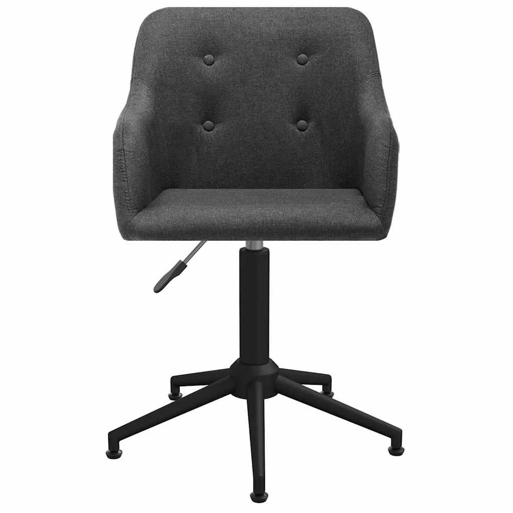 Chaise pivotante de bureau 53 x 51,5 x 89 cm gris foncé tissu – vue de face