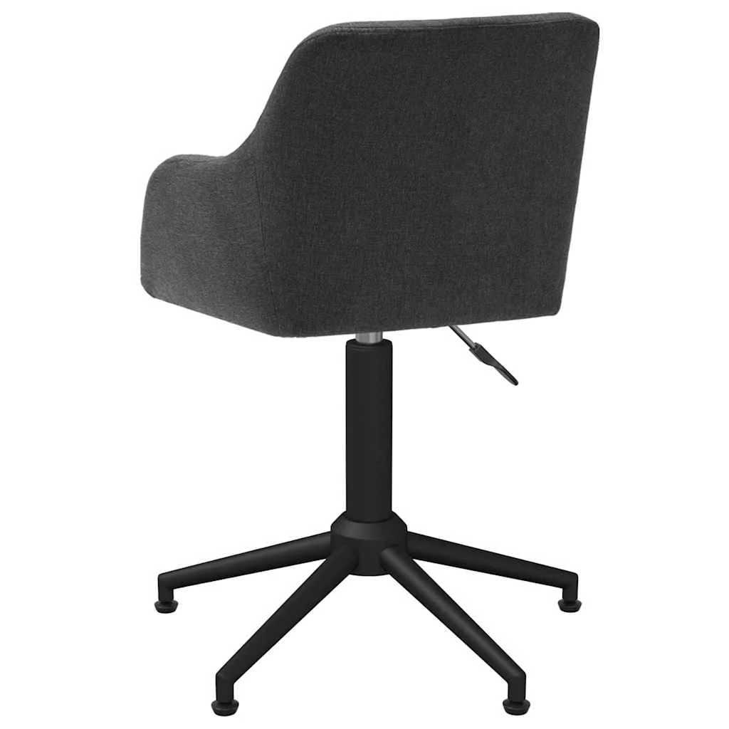 Chaise pivotante de bureau 53 x 51,5 x 89 cm gris foncé tissu – vue de côté
