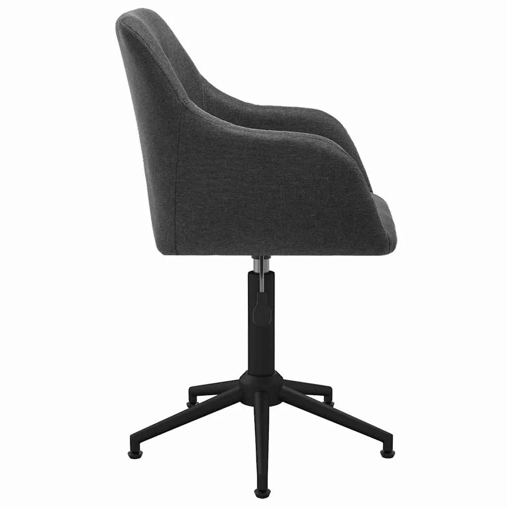 Chaise pivotante de bureau 53 x 51,5 x 89 cm gris foncé tissu – vue de détail