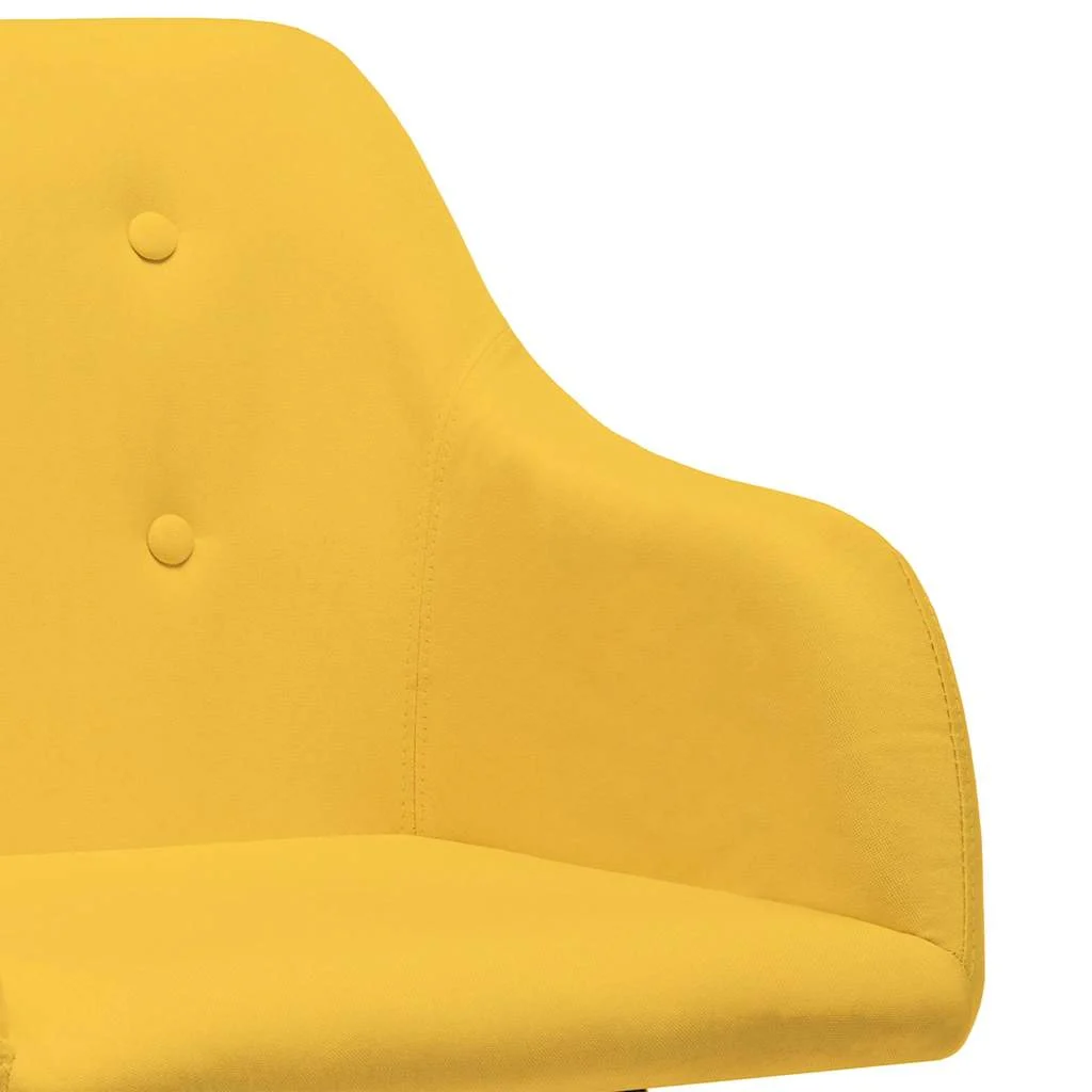 Chaise pivotante de bureau 53 x 51,5 x 89 cm jaune tissu – vue en situation