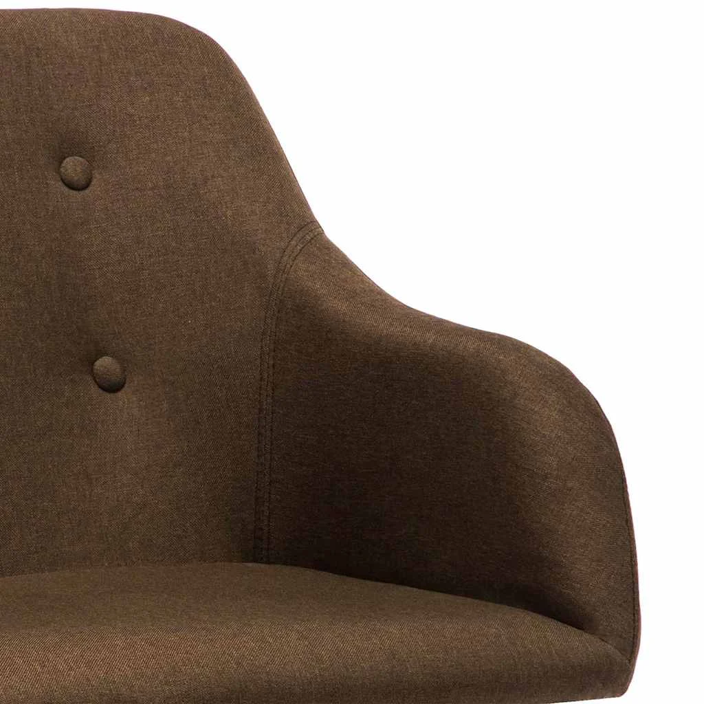 Chaise pivotante de bureau 53 x 51,5 x 89 cm marron tissu – vue en situation