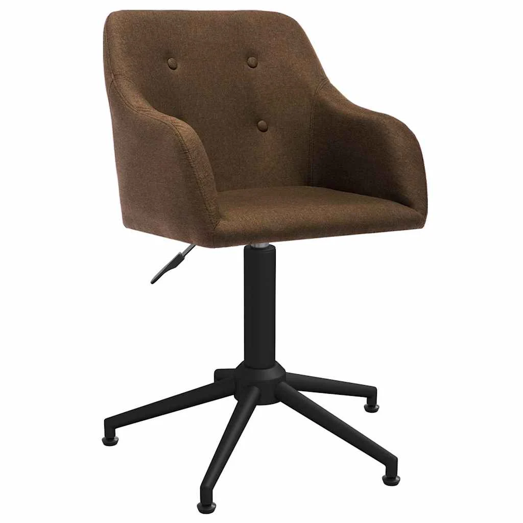 Chaise pivotante de bureau 53 x 51,5 x 89 cm marron tissu – vue d’ensemble
