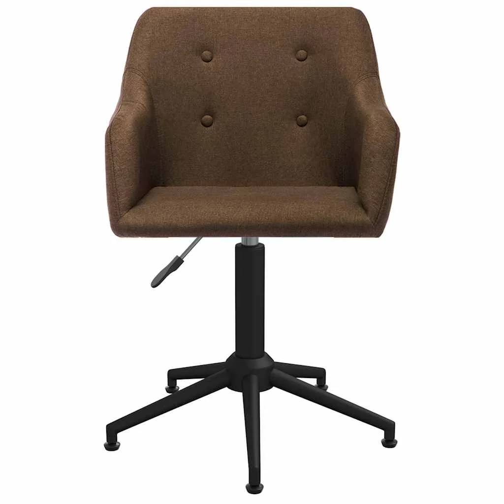 Chaise pivotante de bureau 53 x 51,5 x 89 cm marron tissu – vue de face