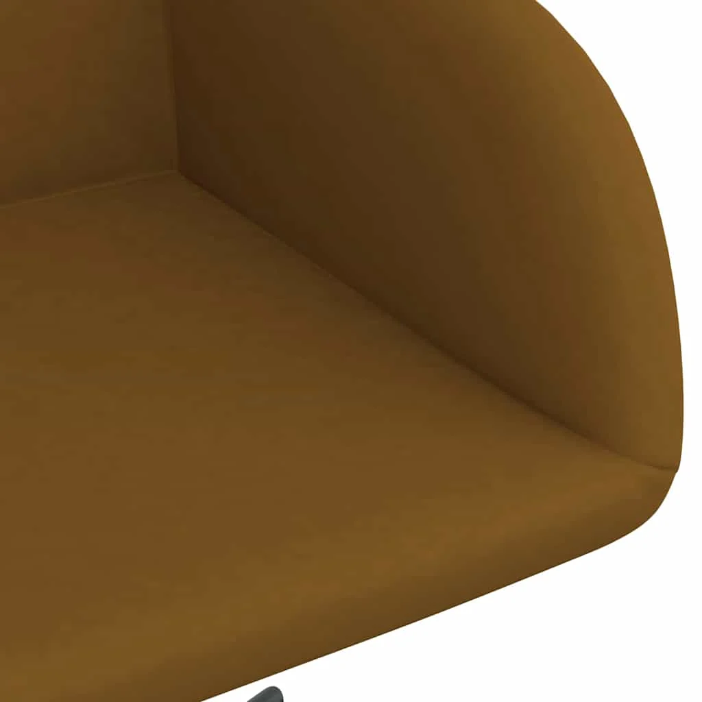 Chaise pivotante de bureau 53 x 51,5 x 89 cm marron velours – vue en situation