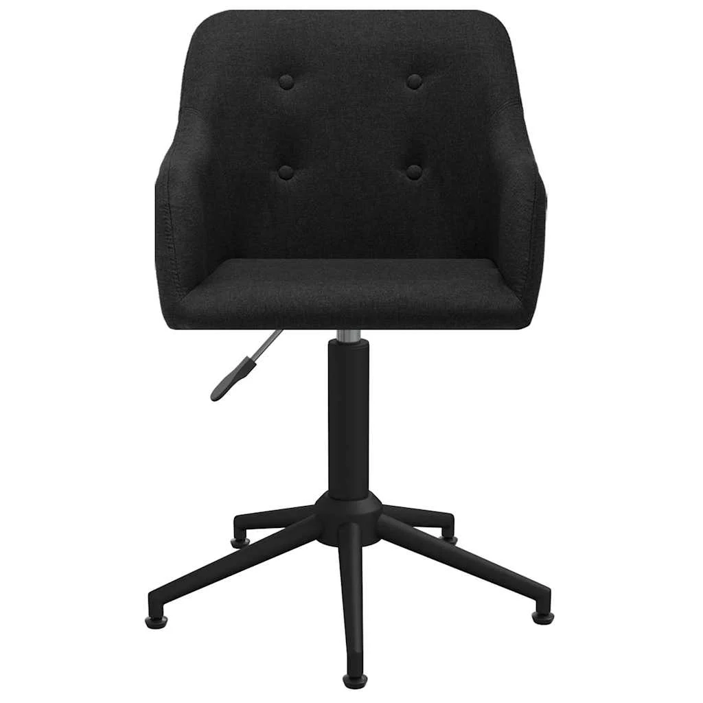 Chaise pivotante de bureau 53 x 51,5 x 89 cm noir tissu – vue de face