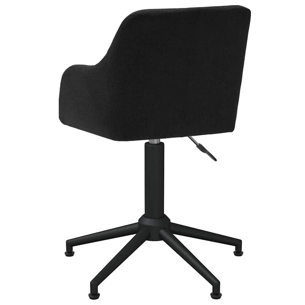 Chaise pivotante de bureau 53 x 51,5 x 89 cm noir tissu – vue de côté