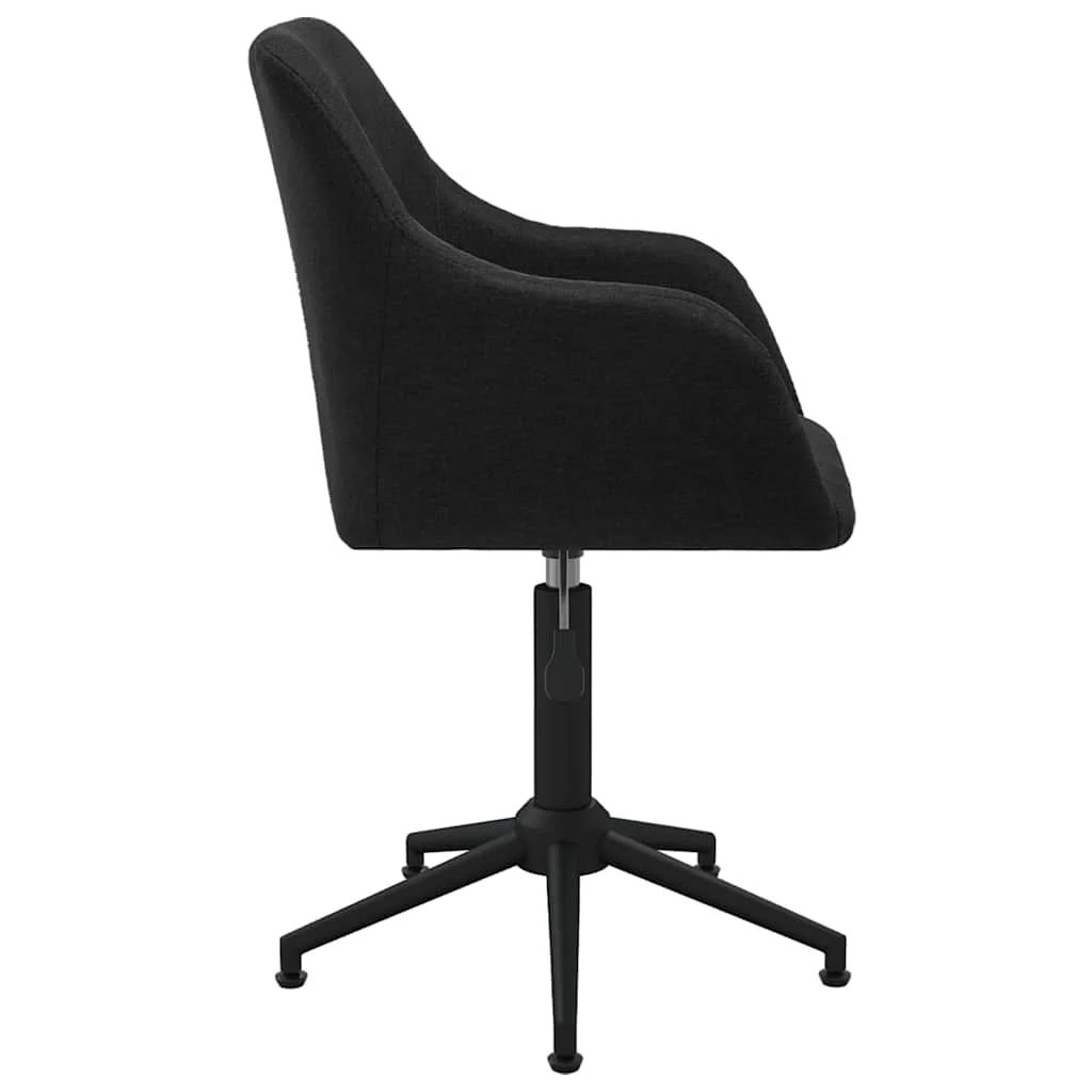 Chaise pivotante de bureau 53 x 51,5 x 89 cm noir tissu – vue de détail