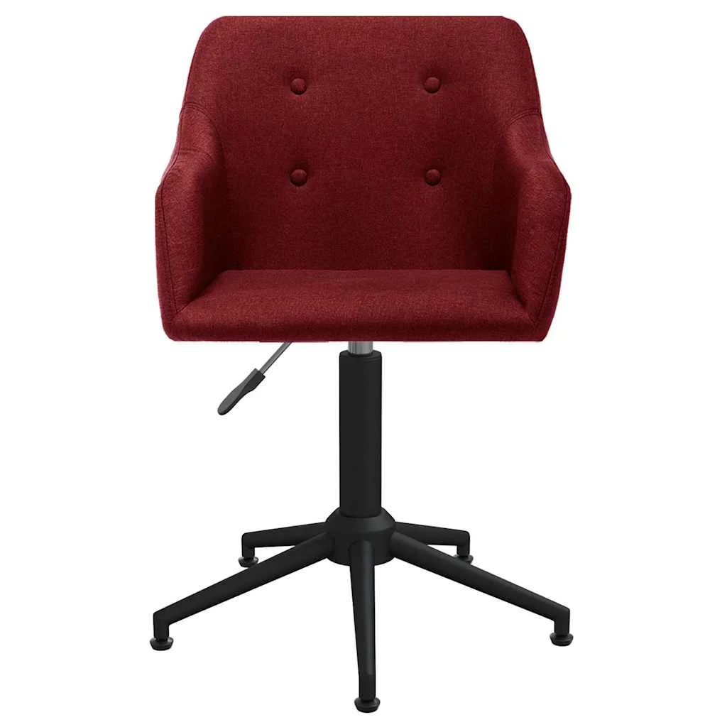 Chaise pivotante de bureau 53 x 51,5 x 89 cm rouge bordeaux tissu – vue de face