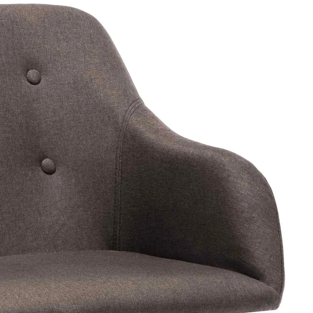Chaise pivotante de bureau 53 x 51,5 x 89 cm taupe tissu – vue en situation