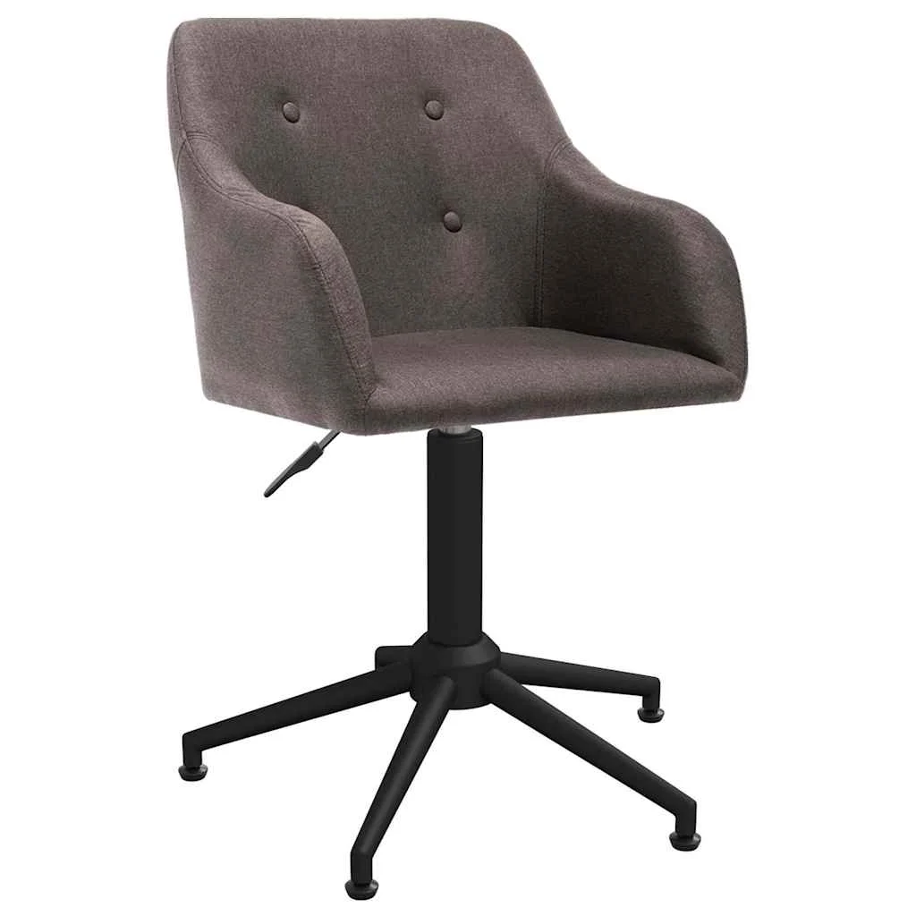 Chaise pivotante de bureau 53 x 51,5 x 89 cm taupe tissu – vue d’ensemble