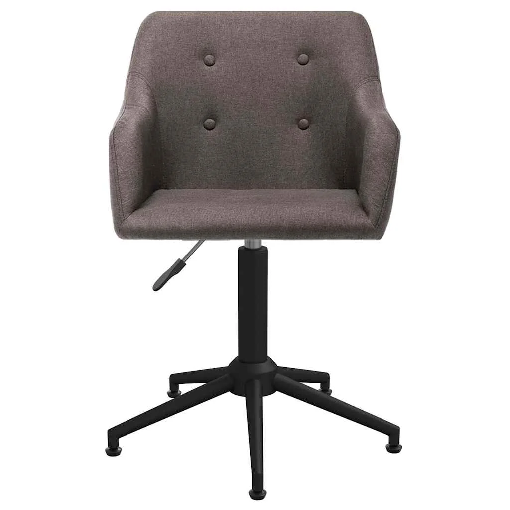 Chaise pivotante de bureau 53 x 51,5 x 89 cm taupe tissu – vue de face