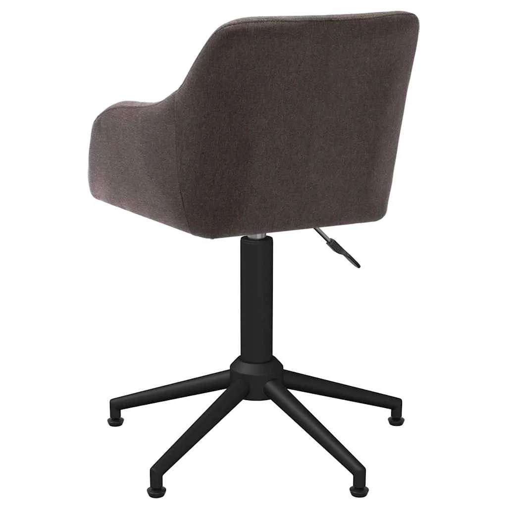 Chaise pivotante de bureau 53 x 51,5 x 89 cm taupe tissu – vue de côté