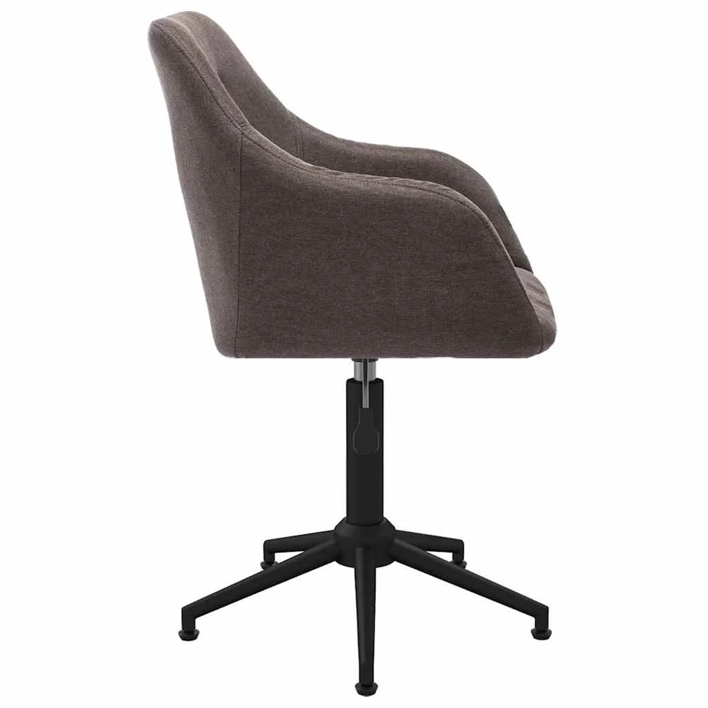 Chaise pivotante de bureau 53 x 51,5 x 89 cm taupe tissu – vue de détail