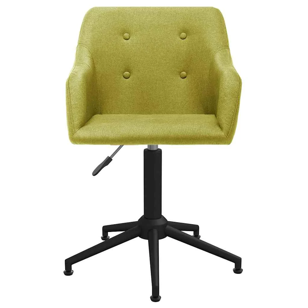 Chaise pivotante de bureau 53 x 51,5 x 89 cm vert tissu – vue de face