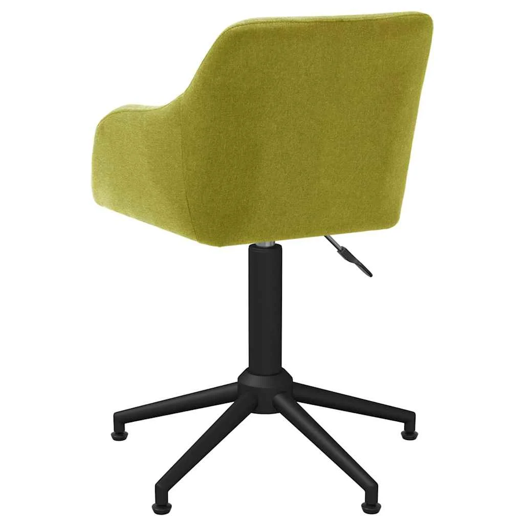 Chaise pivotante de bureau 53 x 51,5 x 89 cm vert tissu – vue de côté