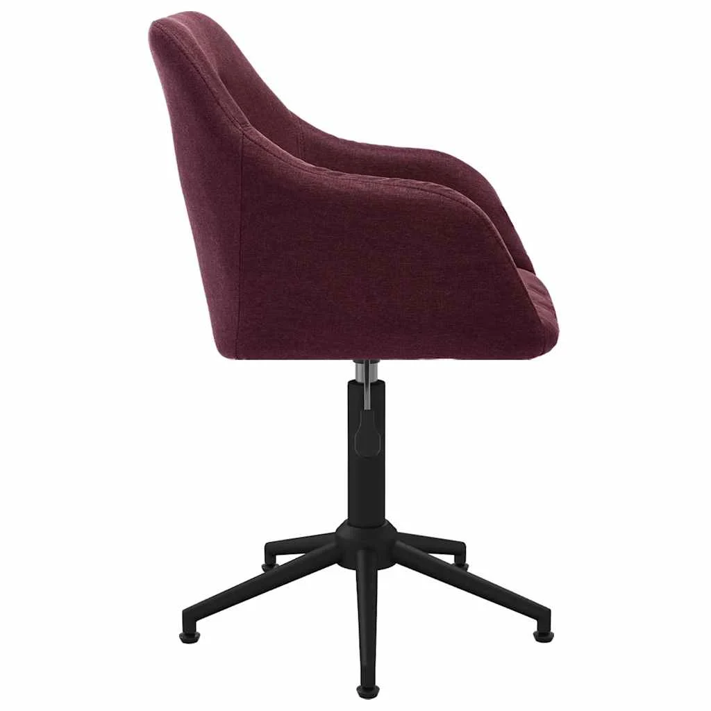 Chaise pivotante de bureau 53 x 51,5 x 89 cm violet tissu – vue de détail