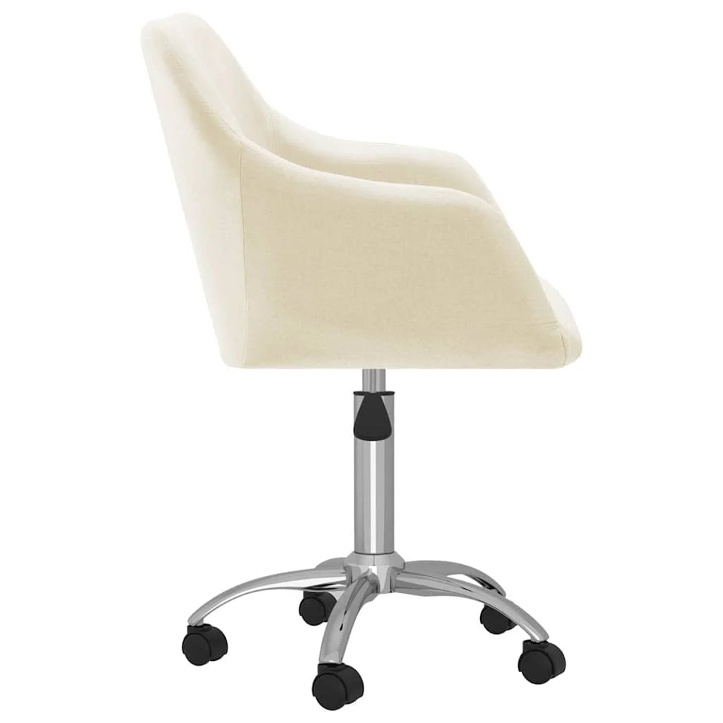 Chaise pivotante de bureau 53 x 51,5 x 93 cm crème tissu – modèle 2 – vue de détail