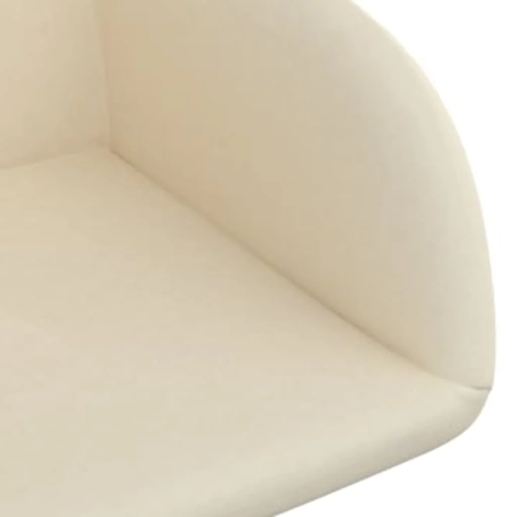 Chaise pivotante de bureau 53 x 51,5 x 93 cm crème velours – vue en situation