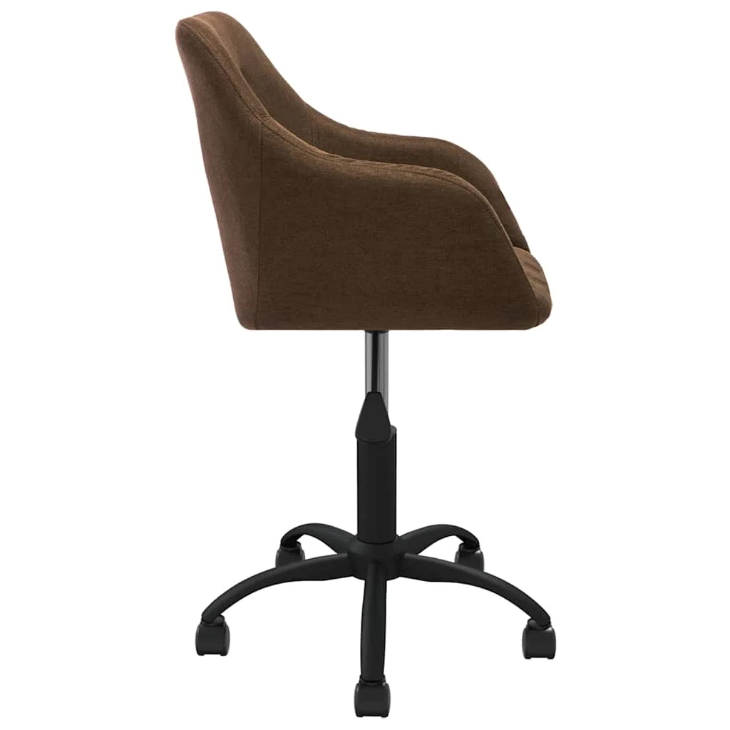 Chaise pivotante de bureau 53 x 51,5 x 93 cm marron tissu – vue de détail