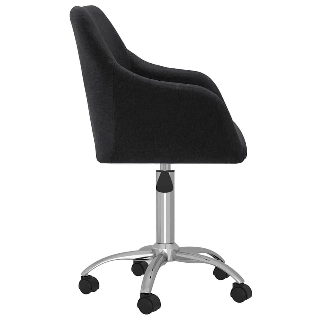 Chaise pivotante de bureau 53 x 51,5 x 93 cm noir tissu – vue de détail