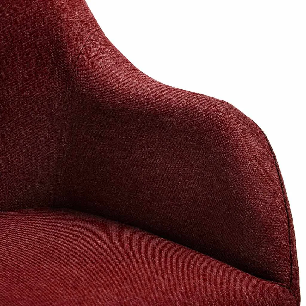 Chaise pivotante de bureau 53 x 51,5 x 93 cm rouge bordeaux tissu – vue en situation
