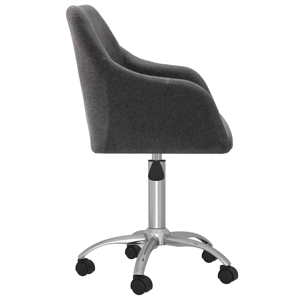 Chaise pivotante de bureau 53 x 51,5 x 93 cm taupe tissu – vue de détail