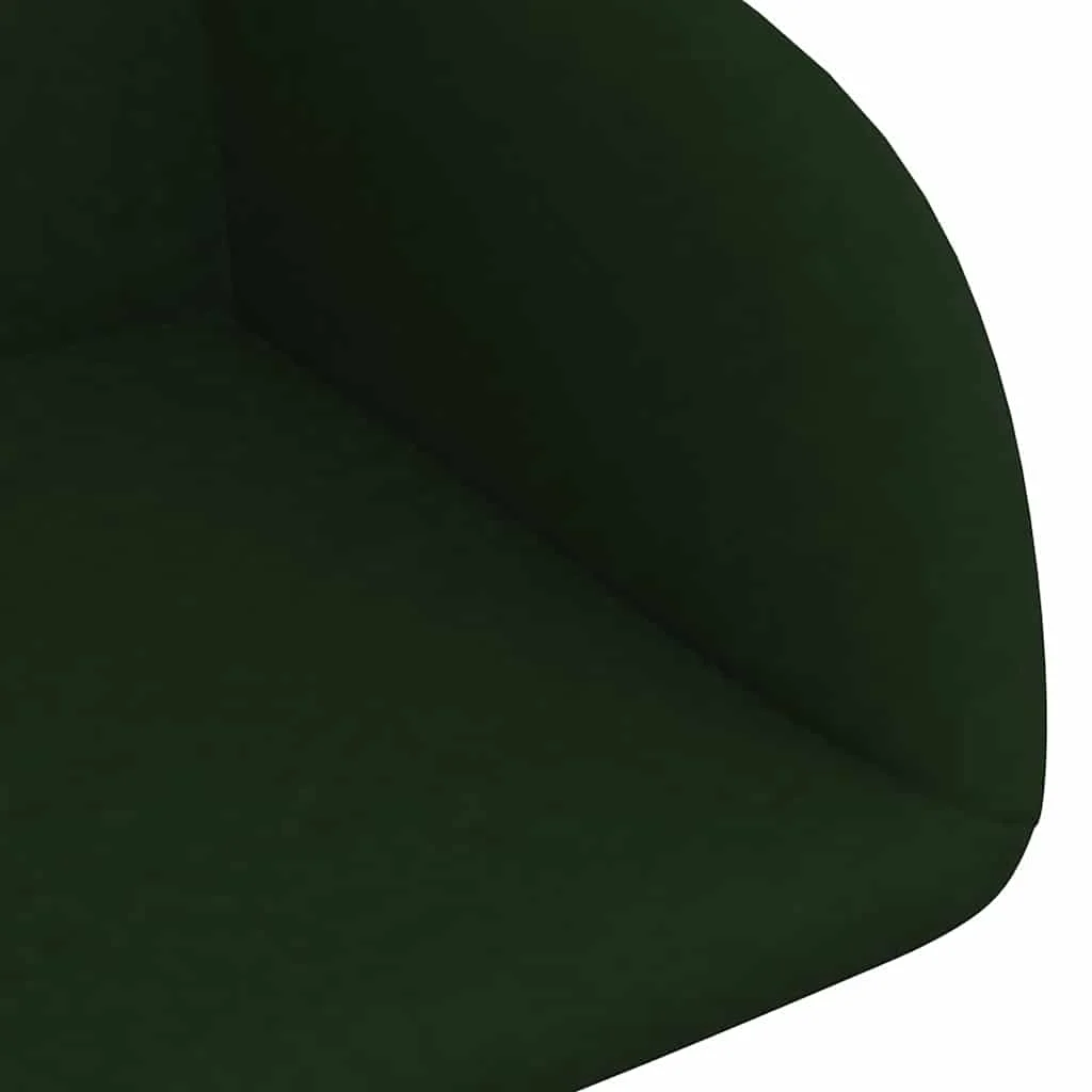 Chaise pivotante de bureau 53 x 51,5 x 93 cm vert foncé velours – vue en situation