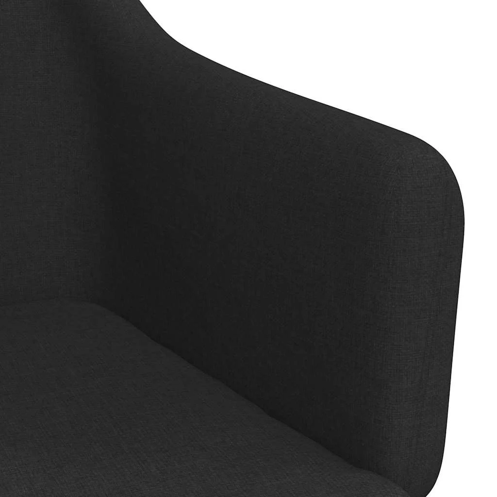 Chaise pivotante de bureau 54 x 50 x 83 cm noir tissu – vue de dessus