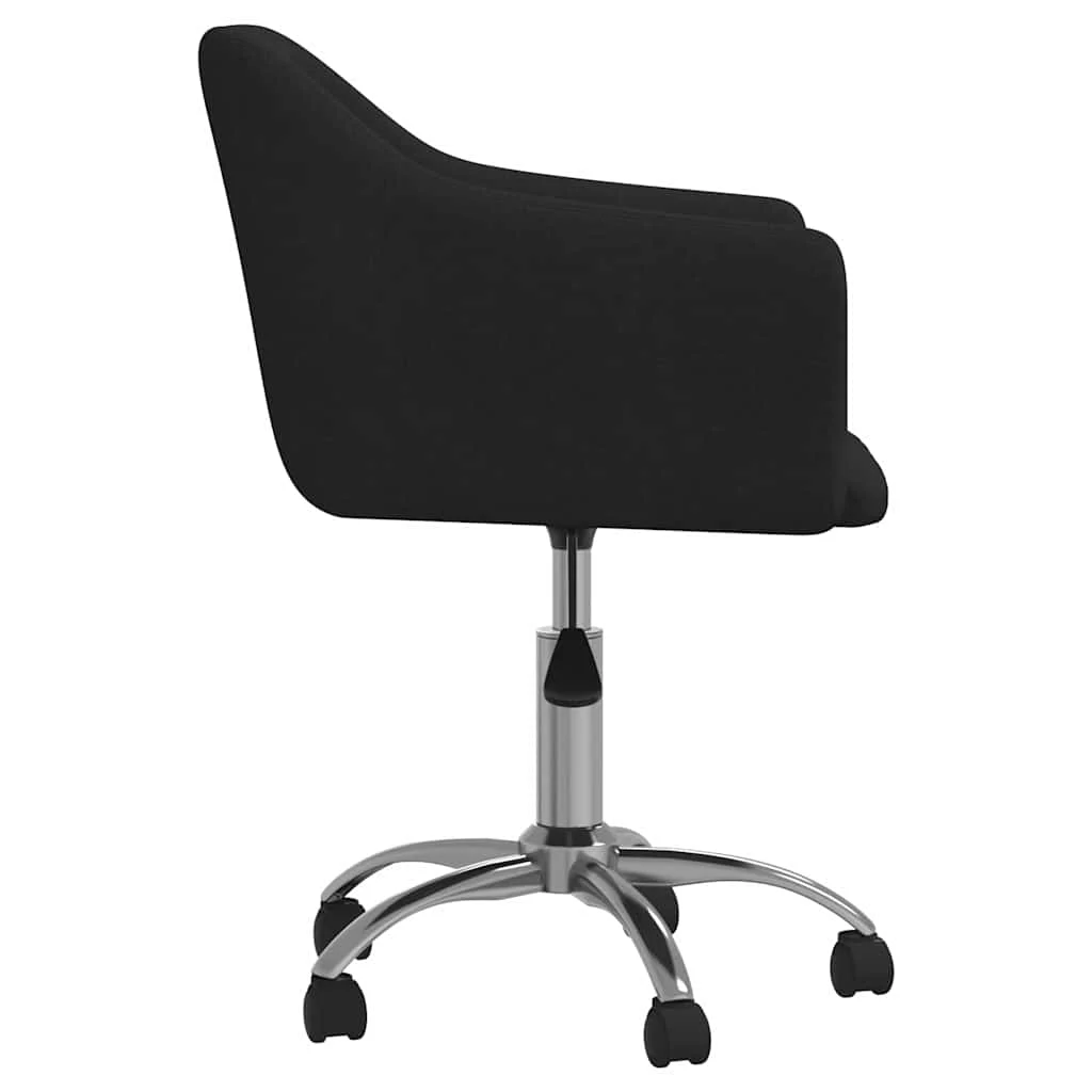 Chaise pivotante de bureau 54 x 50 x 83 cm noir tissu – vue de détail