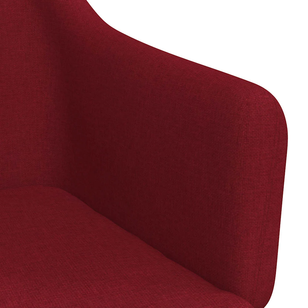 Chaise pivotante de bureau 54 x 50 x 83 cm rouge bordeaux tissu – vue de dessus