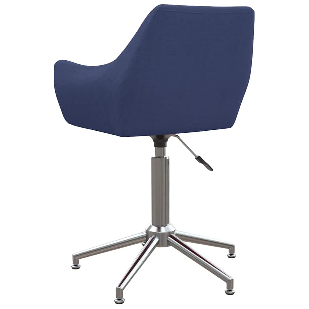 Chaise pivotante de bureau 54 x 61 x 86 cm bleu tissu – vue de détail